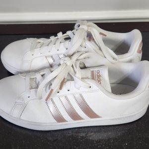 Rose Gold Addidas Superstar Sneakers